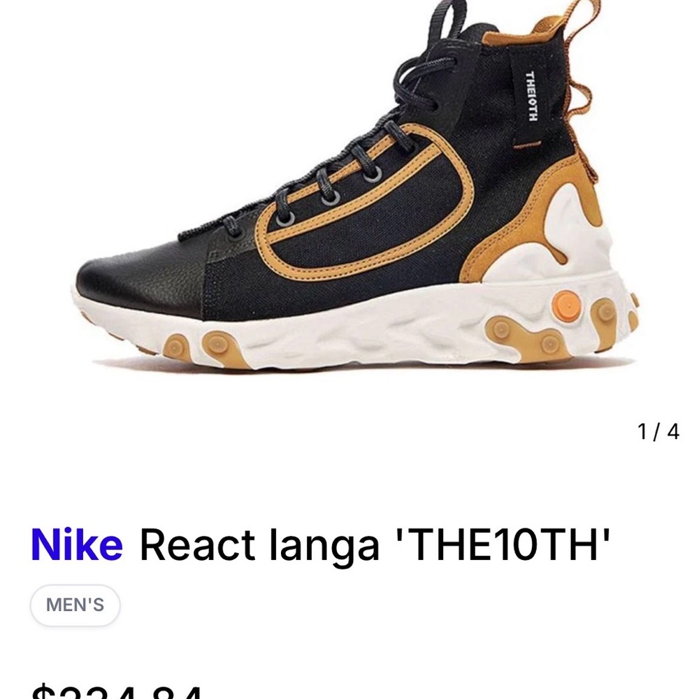 nike react ianga THE 10TH  SZ 12